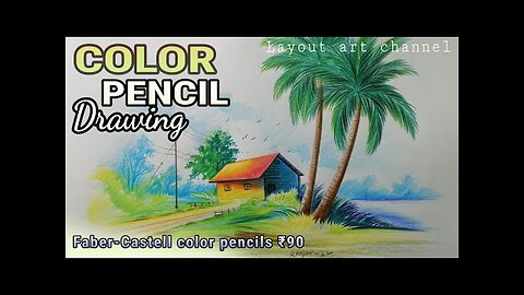 Easy color pencil drawing for beginners // Faber Castell color pencil drawing tutorial