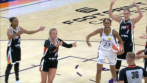 HEATED Exchange: Sophie Cunningham & Azura Stevens Fight For The Ball | Phoenix Mercury vs LA Sparks