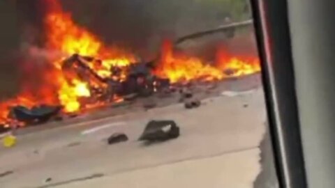 VIDEO: Fiery crash shuts down NB I-43 near Elkhorn