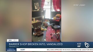 'Like a tornado went through': National City barber shop broken into, vandalized