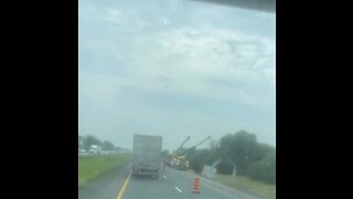 Transport Truck Rollover On Highway 401