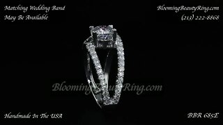 BBR 685E Diamond Engagement Ring By Blooming Beauty Ring Company