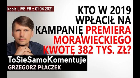 Kto wpłacał na kampanię Premiera w 2019 r.? Historia o tym, jak 27 osób wpłaciło ponad 382 tys. zł