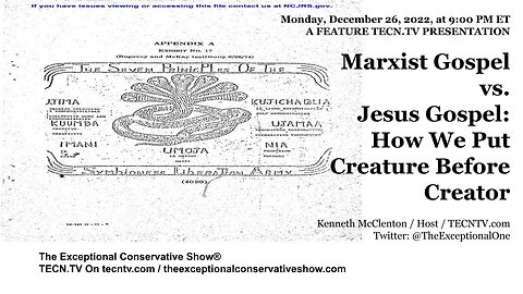 TECN.TV / Marxist Gospel vs. Jesus Gospel: How We Put Creature Before Creator