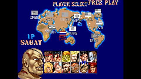 Street Fighter 2 WW Boss edition Sagat play