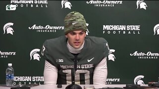 Payton Thorne, Jayden Reed react to Michigan State win over Rutgers