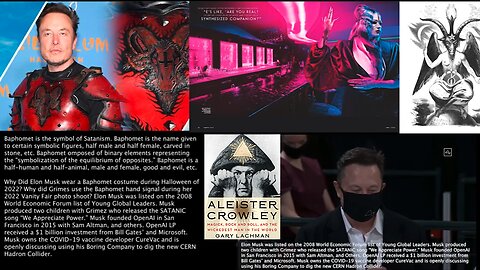 Baphomet | What's the Connection Between Elon Musk, Grimes (Mother of Two of Elon Musk's Children), Artificial Intelligence, Baphomet, Aleister Crowley & Yuval Noah Harari | Why Did Elon Say "With Artificial Intelligence We Are Summonin