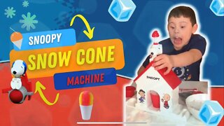 MAKING SNOW CONE ICE CREAM WITH SNOOPY!!!!