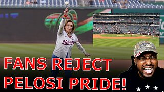 Nancy Pelosi Throws PATHETIC First Pitch In EMPTY Stadium For Nationals LGBTQ PRIDE Night!