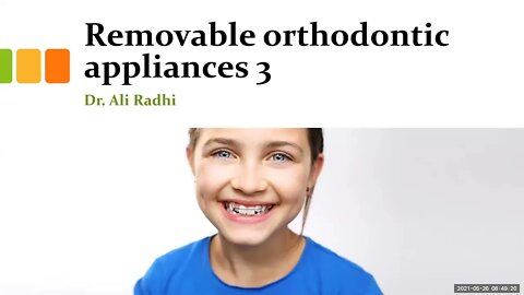 Orthodontics L19 (Removable orthodontic appliances 3)