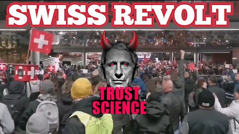 Swiss Revolt! Covid Protests 'Bern Switzerland' Protestors Chant 'Liberté' & 'My Body, My Choice