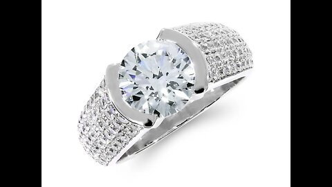 Gorgeous custom 14k white gold diamond pave' engagement ring.