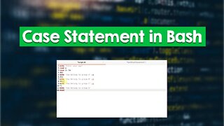 How to use Case statement in Bash