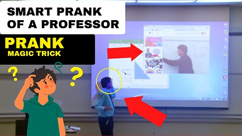 Funny and Unique Prank behavior of a math Professor Fixes Projector Screen