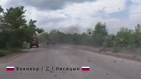 Column Of BMPT "Terminator" On Their Way To Convince Those Who Do Not Want To Surrender to Do So