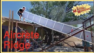 Building Foamcrete Ridge For Outdoor Patio Cover & Aircrete Rafters | Weekly Peek Ep311