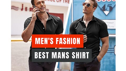 COOFANDY Men's Muscle Fit Dress Shirts Wrinkle-Free Short Sleeve Casual Button Down Shirt