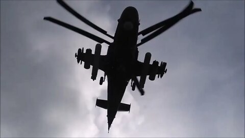 Mi-28N and Ka-52 Helicopters Perform Airstrikes During Military Operation | Kiev