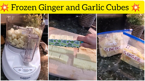 Frozen Ginger and Garlic Cubes || Kitchen Tips