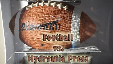 Football Crushed by Hydraulic Press| Exploding Balls!