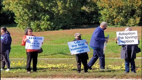 Pro-Life Protest RAW Footage. Scarborough, Ontario Canada. 2 Oct 2022.