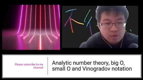 Analytic number theory, big O, small O and Vinogradov notation