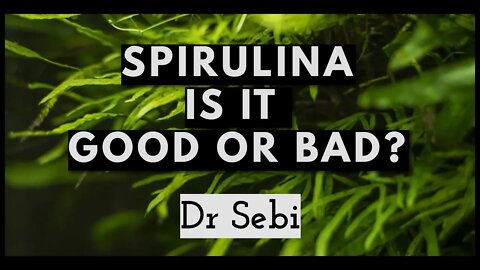 DR SEBI EXPLAINS FURTHER ABOUT SPIRULINA