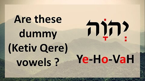 3. Was Ketiv-Qere applied to YHWH or not? [Nehemia Gordon; Yehovah; Yahweh]