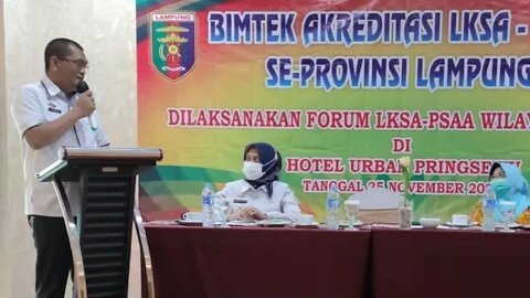 Kadissos Lampung Buka Bimtek Akreditasi LKSA- PSAA, Gubernur Beri Bantuan LKS yang Punya Unit Usaha