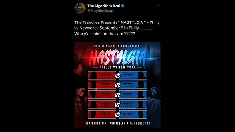 EAZY THE BLOCK CAPTAIN ANNOUNCES PHILLY VS NEW YORK "NASTYLGIA'' #eazytheblockcaptain #vadafly