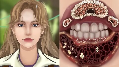 ASMR | Treatment of mouth infection cause by Parasites | Trypophobia cautious entry!
