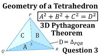 Geometry of a Tetrahedron: Question 3: 3D Pythagorean Theorem