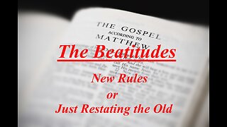 Gospel of Matthew (Chapter 5): New Rules from Jesus?