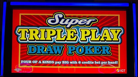 Super triple play video poker live streamed at El Cortez Las Vegas