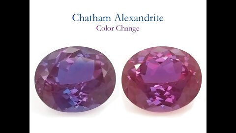 Chatham Oval Alexandrite: Lab grown oval alexandrite