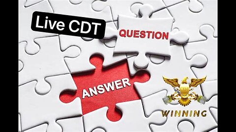 CDT Live Audio Chat Stream: May 24, 2024 at 5PM CST: Click Link In Description To Ask Live