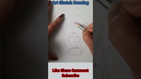 Lord Shiva Pencil Drawing Tutorial Step by Step Shorts 2 #drawingshorts #mahadevdrawing
