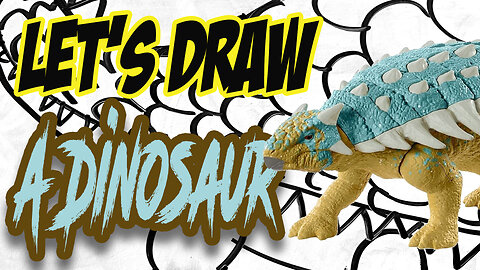 Drawing A Dinosaur with basic shapes & lines