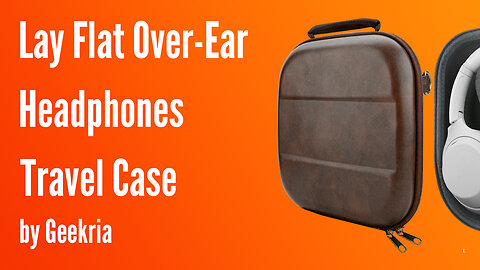 Lay Flat Over-Ear Headphones Travel Case, Hard Shell Headset Carrying Case | Geekria