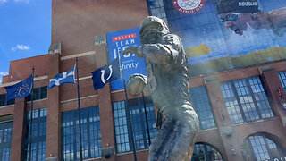 June 9, 2024 - Statue of Peyton Manning at Lucas Oil Stadium