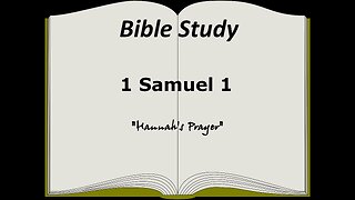 1 Samuel 1 Bible Study