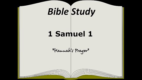 1 Samuel 1 Bible Study