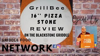 GrillBee Pizza Stone Review - 36'' Blackstone Griddle Culinary Series | Griddle Food Network