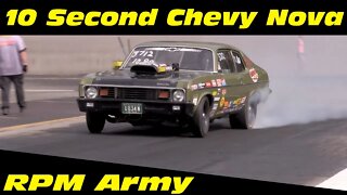 10 Second Chevy Nova Drag Racing