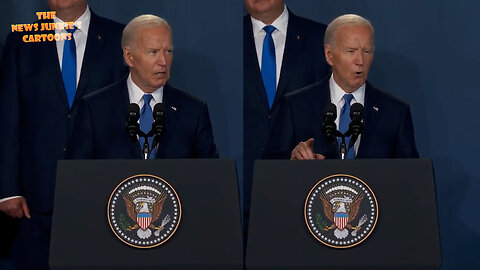 Biden NATO Clown Show: "I wanna commend Uvvkraniannamredforshes and now I want to hand it over to the president of Ukraine - Vladimir Putin!"