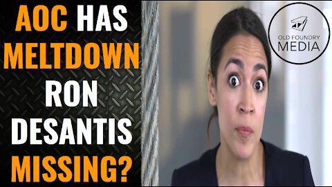 Hypocrite AOC maskless in Florida - Ron Desantis not missing