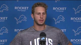 Jared Goff encouraged by Logan Stenberg's debut, optimistic about Lions o-line