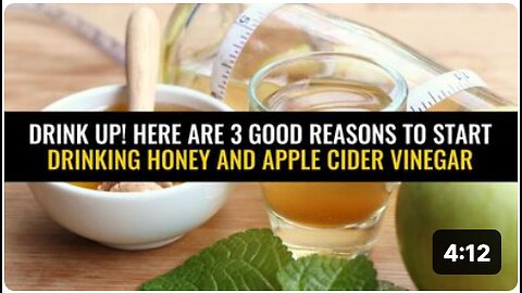 Drink up! Here are 3 good reasons to start drinking honey and apple cider vinegar
