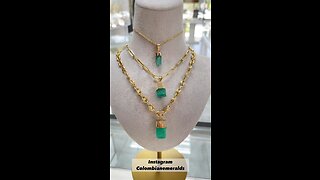 Glowing 100% Genuine uncut Colombian Emerald Raw terminated Gemstone Necklaces