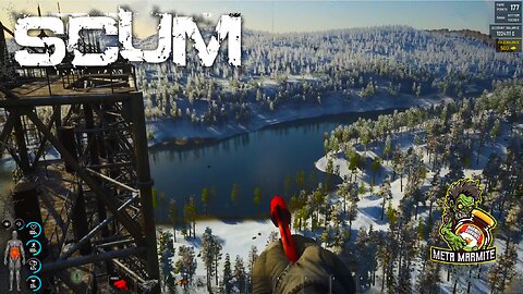 SCUM s02e41 - Jumping off the Radar Array Tower Thing